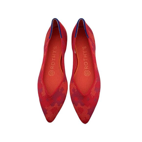 Rothy's The Point Red Botanicamo Limited Edition Rare Size 5‎ - Picture 3 of 8